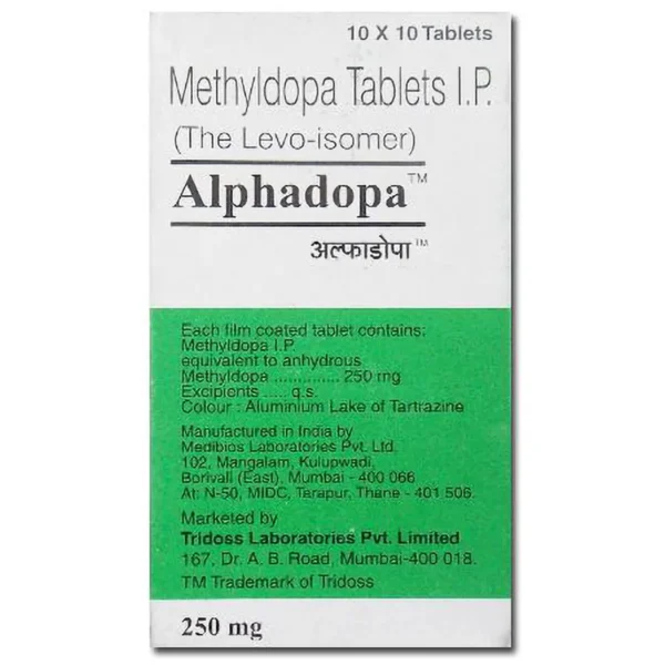 Alphadopa 250mg (Methyldopa)