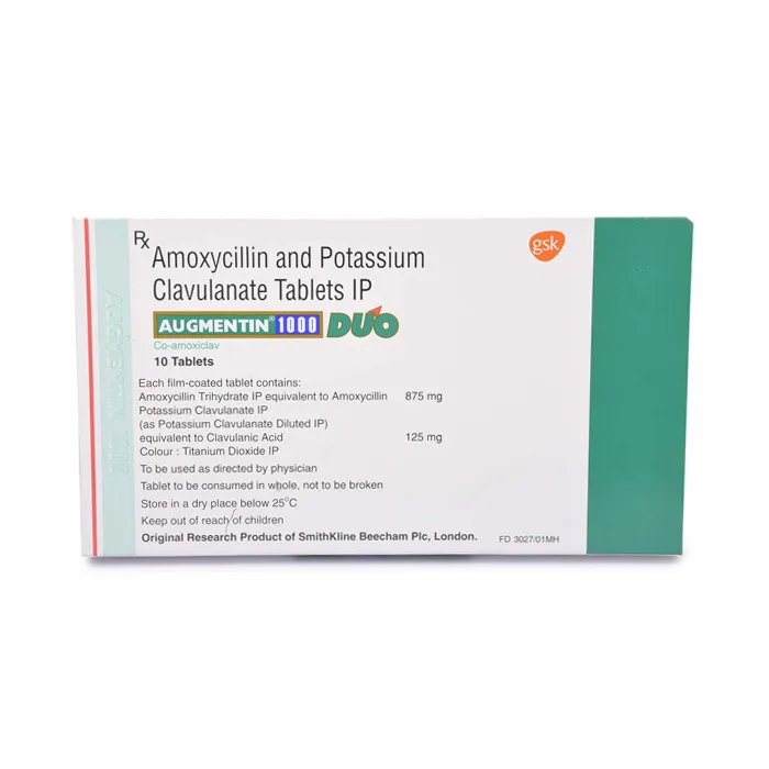 Augmentin Duo 1000mg (Amoxicillin/Clavulanic acid) Augmentin Duo 1000mg (Amoxicillin/Clavulanic acid)