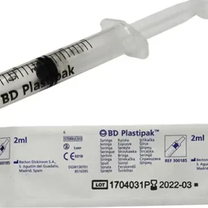 BD Plastipak Syringe With Needle 2ml (Syringe)