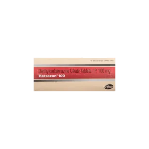 Hetrazan 100mg (Diethylcarbamazine)