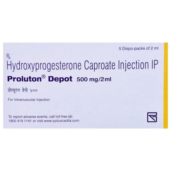 Proluton Depot 500mg Injection (Hydroxyprogesterone Caproate)
