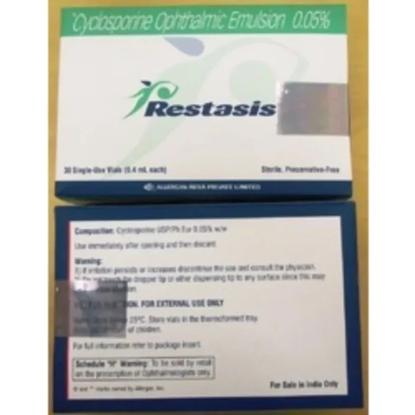 Restasis Ophthalmic Emulsion 0.05% (Ciclosporin)