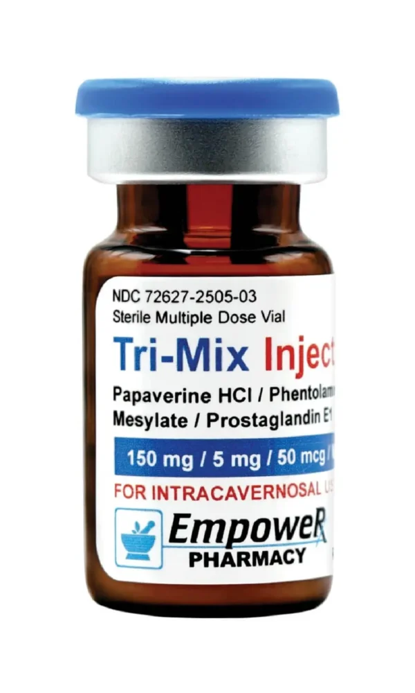 Trimix penile injection